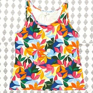 CATO Essential Tank - Colorful Leaf Pattern - Size XL